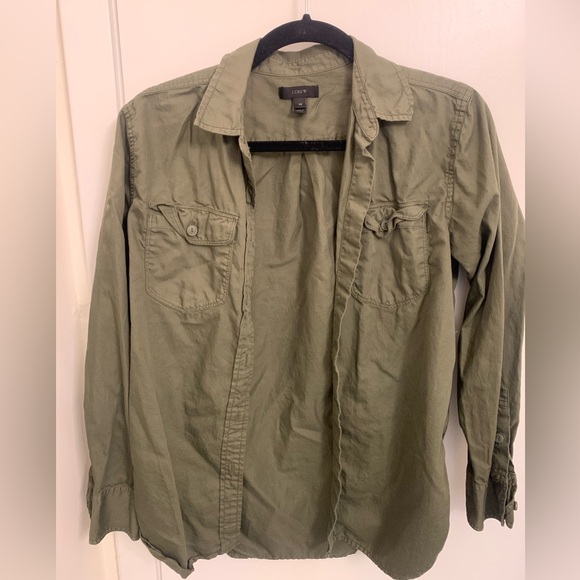 J Crew Green Button Up - XS - Picture 1 of 3